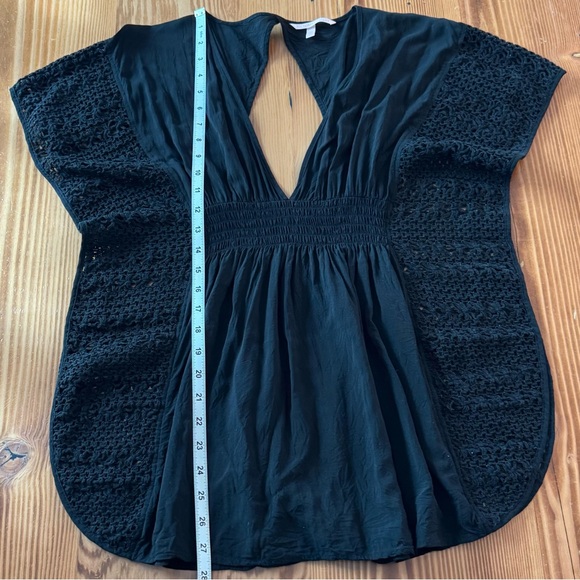 Victoria’s Secret Plunging Swim Cover-Up Crochet Trim Mini Dress - Picture 8 of 8